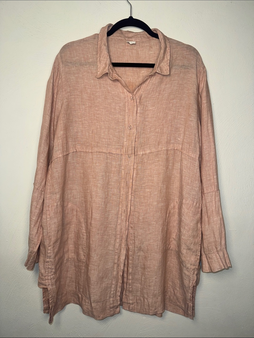 Poetry Women’s Button down tunic Vintage Pink